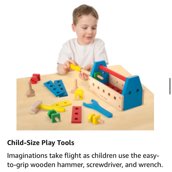 Melissa & Doug Take-Along Tool Kit Wooden Construction Toy (24 pcs) - Picture 12 of 17